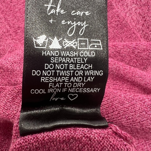 Nic+Zoe Sweater Womens 3X Pink Metaallic Twist Cutout Neck Batwing Pullover Top - Picture 10 of 13